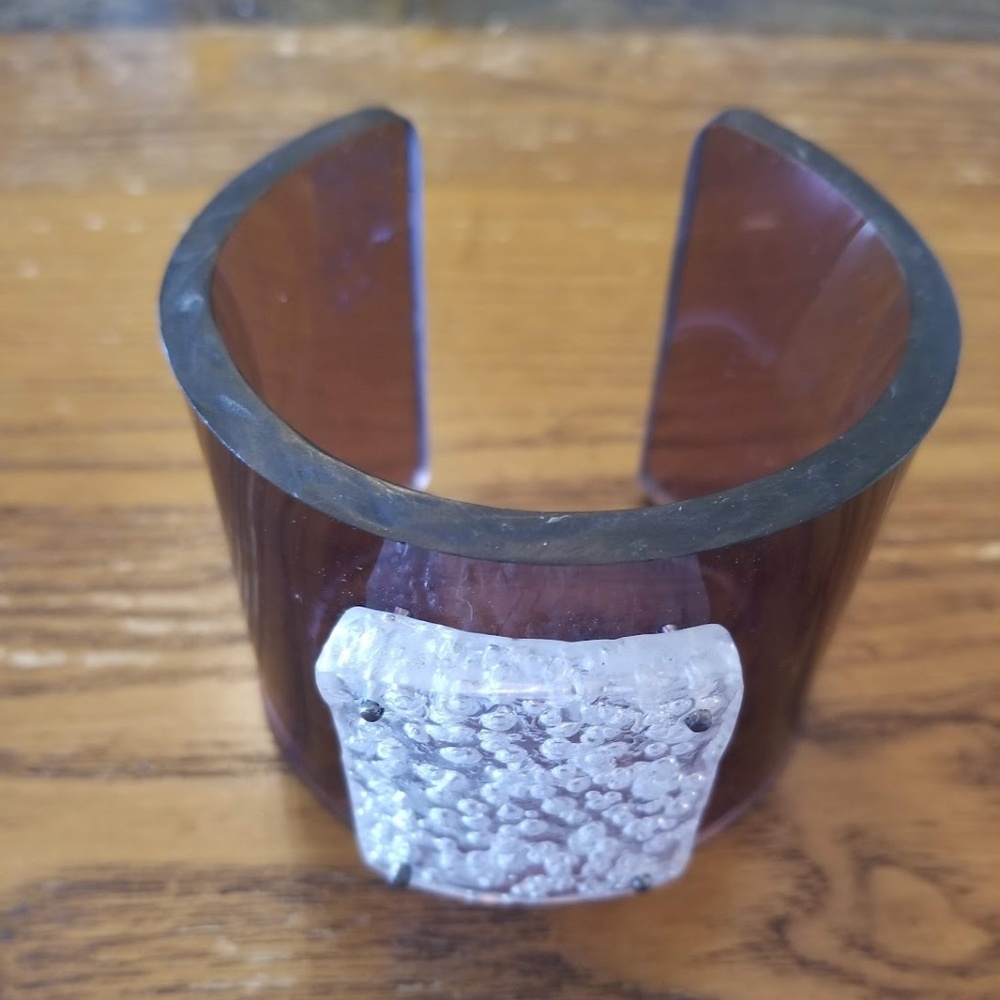Thick Vintage Cuff Plastic Bangles - Picture 2 of 5
